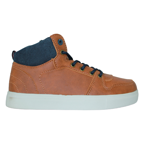 Tommy Bowe Hi Top Kids Trainers - Parry - Tan