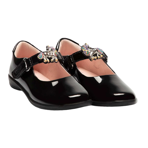 Lelli Kelly Girls Unicorn Shoes - Bonnie 8311 - Black Patent