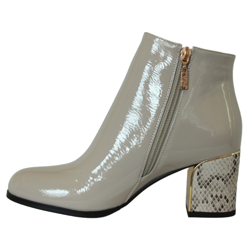 Kate Appleby Block Heeled Ankle Boots - Dalston - Putty