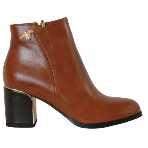 Kate Appleby Block Heeled Ankle Boots - Dalston - Tan