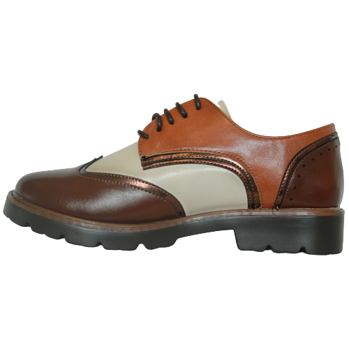 Zanni Brogues - Tampines One - Tan