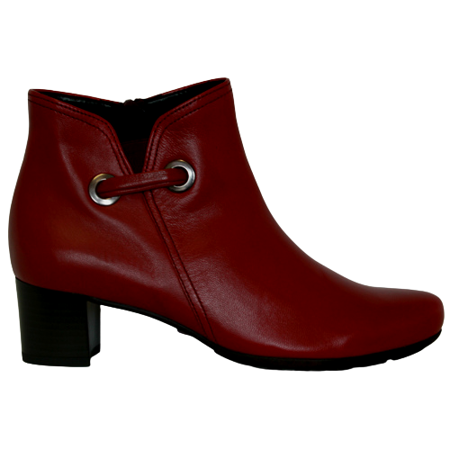 Gabor Block Heeled Ankle Boots - 92.827 - Red