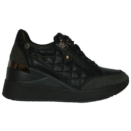 XTI Wedge Trainers - 140063 - Black
