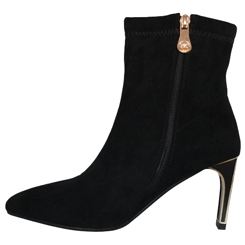 Zanni Heeled Ankle Boots- Songrum - Black
