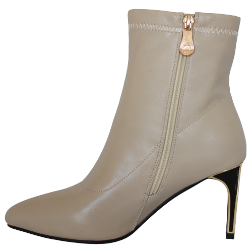 Zanni Heeled Ankle Boots - Songrum - Beige