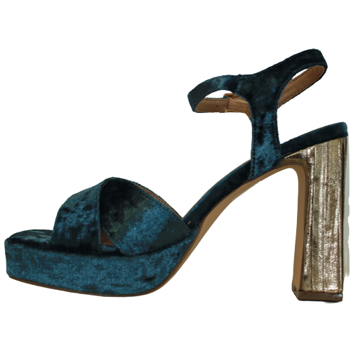 Menbur Platform Block Heel Sandals - 23475 - Blue