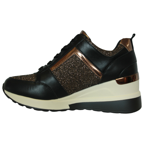 Tommy Bowe Wedge Trainers - Brew - Black