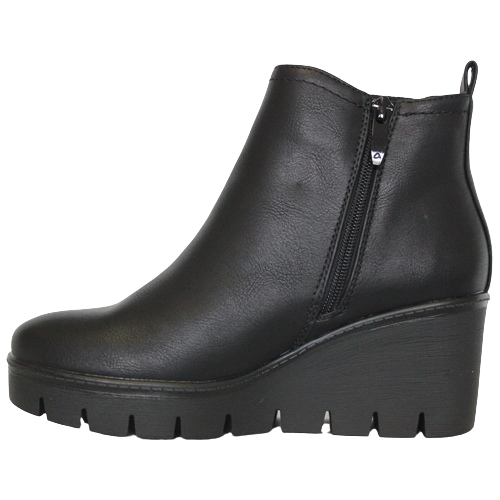 Redz Wedge Ankle Boots - 8A361-03A - Black