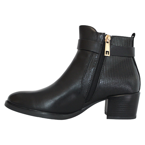 Patrizio Como Block Heeled Ankle Boots - Bitonto - Black