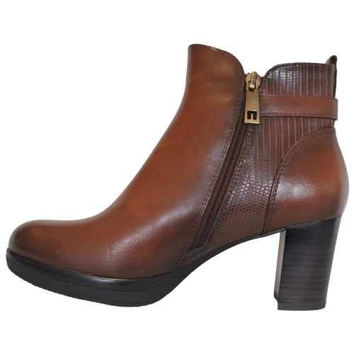 Patrizio Como Block Heeled Ankle Boots - Rovereto - Tan