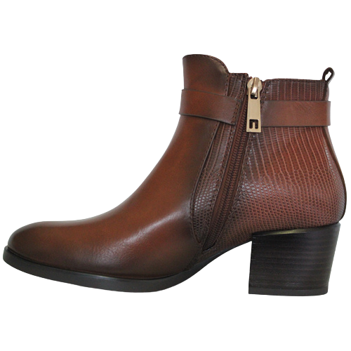 Patrizio Como Block Heeled Ankle Boots - Bitonto - Tan