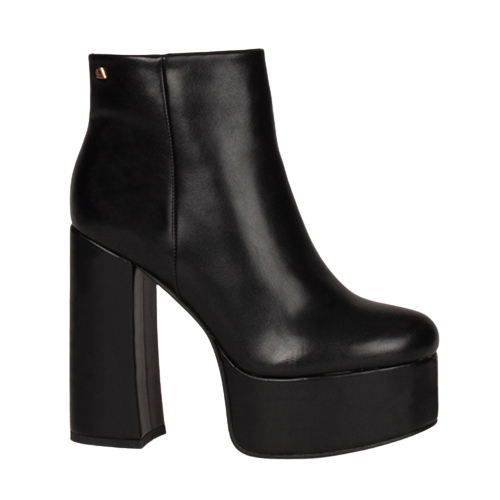 Una Healy Block Heeled Platform Boots - Girl Crush - Black