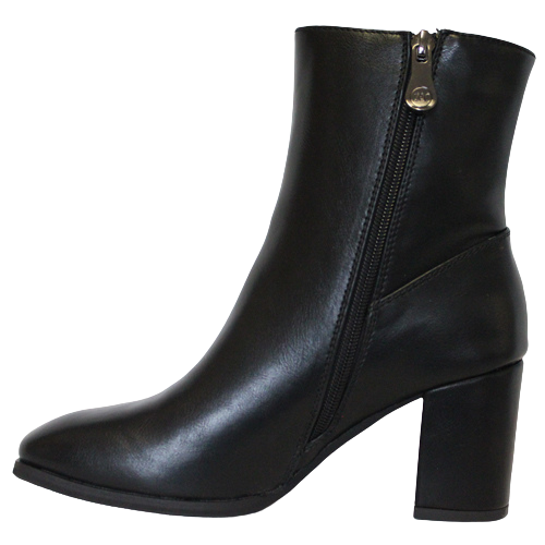Zanni Block Heeled Ankle Boots - Sunchon - Black