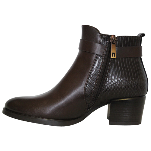 Patrizio Como Block Heeled Ankle Boots - Bitonto - Brown