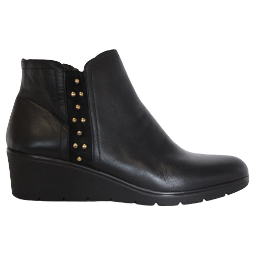 Suave Wedge Ankle Boots - Joss - Black