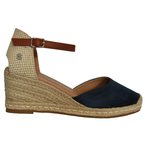XTI Ladies Wedge Sandals - 140746 - Navy