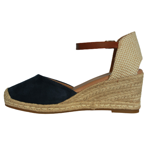 XTI Ladies Wedge Sandals - 140746 - Navy