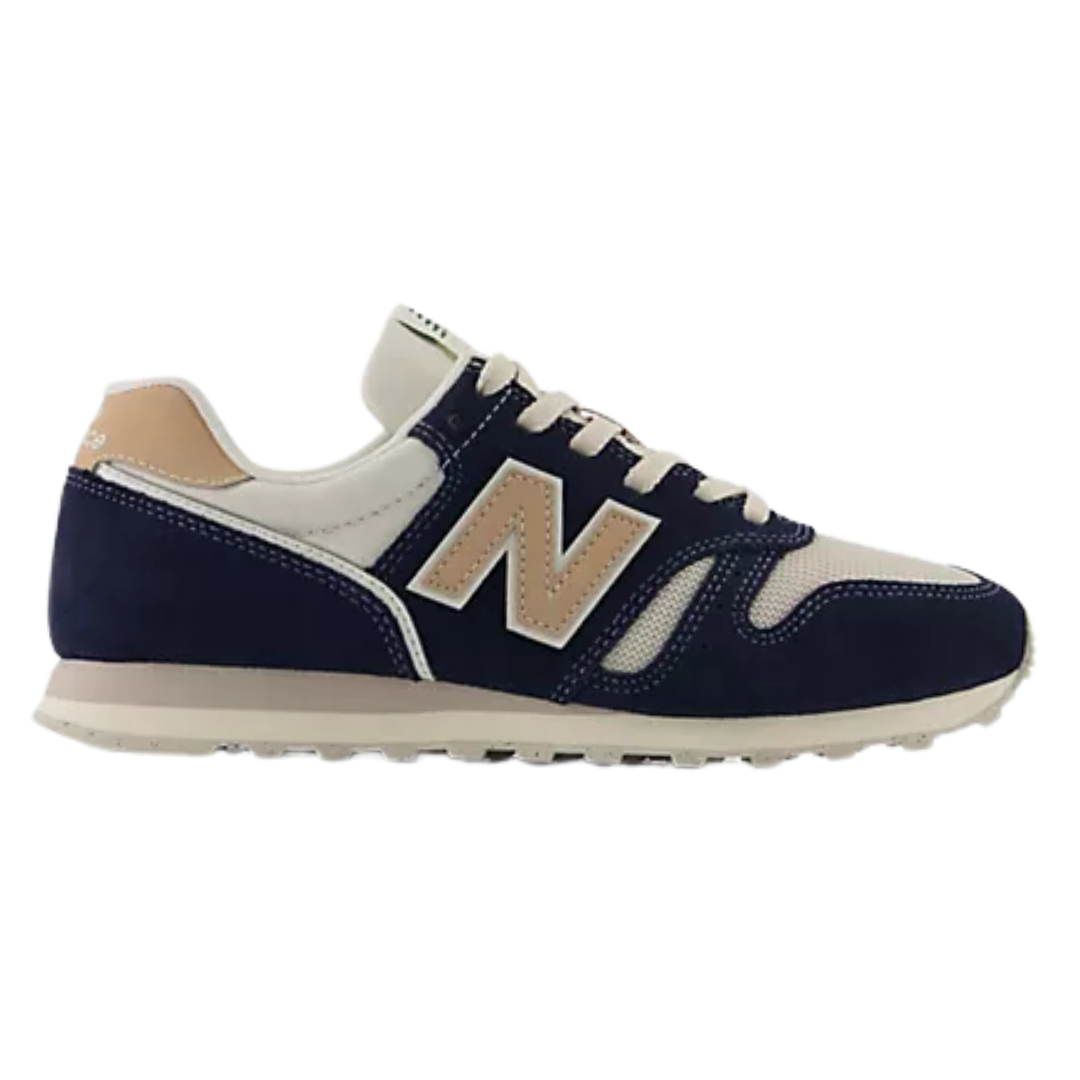 New Balance Ladies Trainers WL373RD2 Navy Beige Greenes Shoes