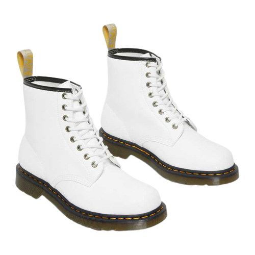 Dr. Martens Vegan 8 Eye Boots - 1460 - White