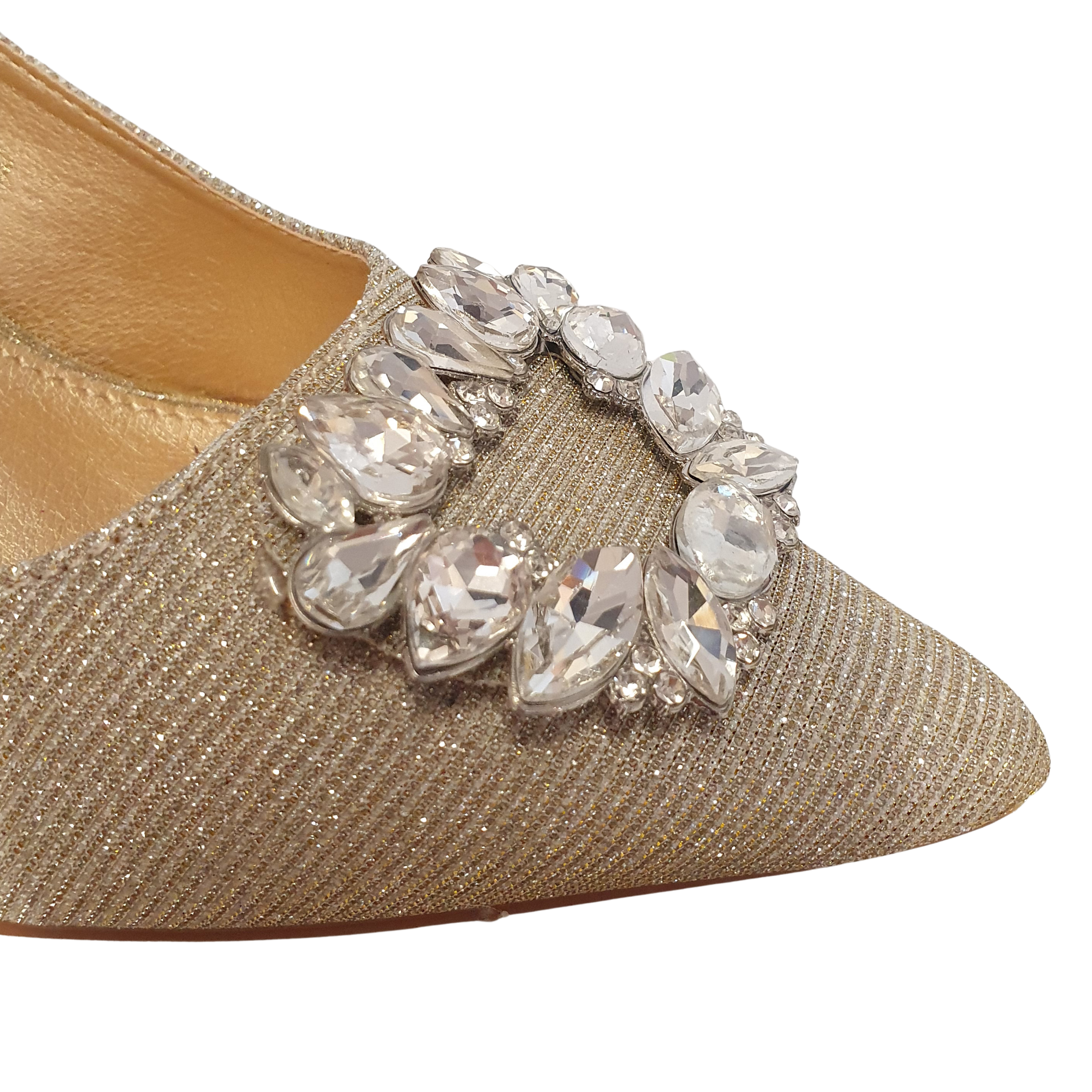 Sorento Dressy Heeled Pumps - Nuremore - Gold