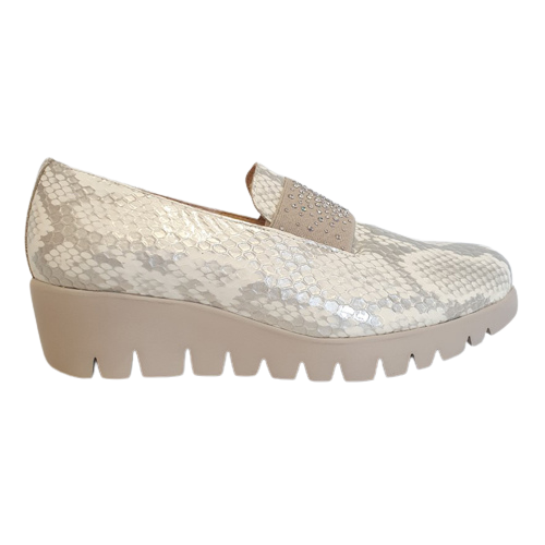 Wonders Wedge Shoes - C-33158 - Silver