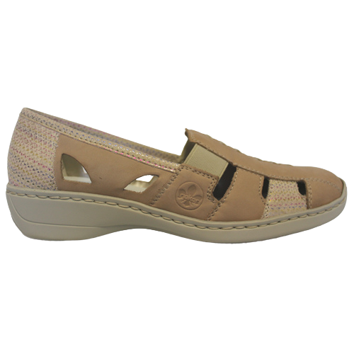 Rieker Ladies Walking Shoes - 41385-60 - Beige