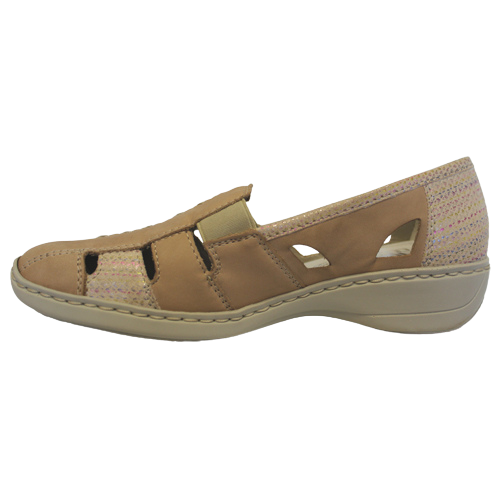 Rieker Ladies Walking Shoes - 41385-60 - Beige
