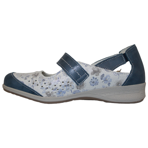 Suave Ladies Walking Shoes - Mary Jane - Blue