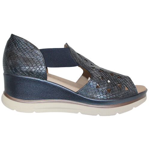 Pitillos Wedge Sandals - 5034 - Navy