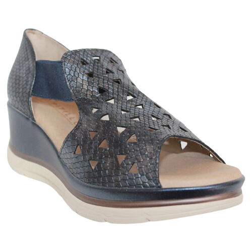 Pitillos Wedge Sandals - 5034 - Navy