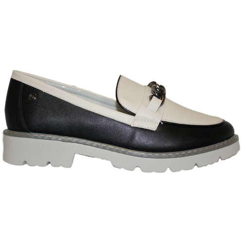 Zanni Loafer Shoe - Daqia - Black/Cream
