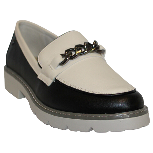 Zanni Loafer Shoe - Daqia - Black/Cream