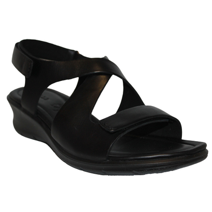 Ecco Wedge Sandals - 216643 - Black