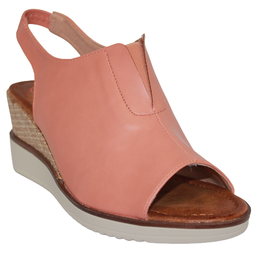 Zanni Wedge Sandals - Mirfa - Blush