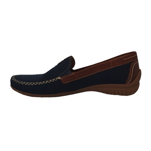 Gabor Leather Moccasins - 46.090-46 - Navy/ Tan