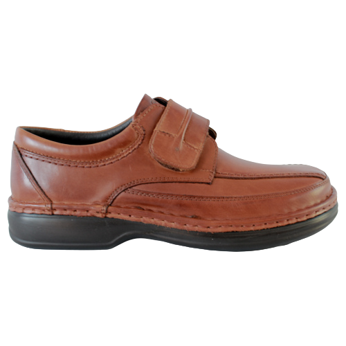Ara Wide Fit Leather Velcro Shoes - 17101 - Tan
