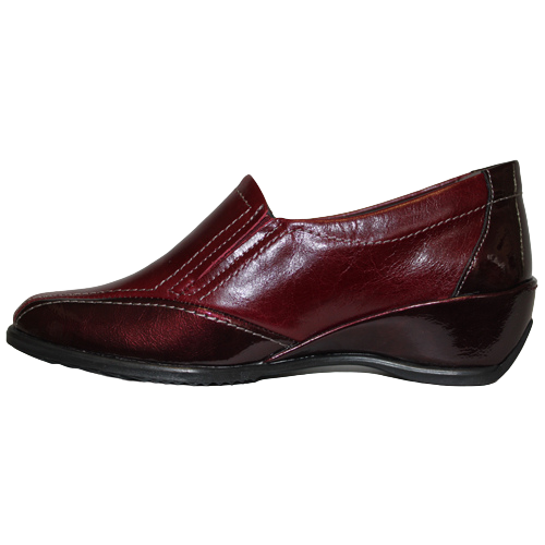 Suave Wedge Shoes - Rosebud - Burgundy