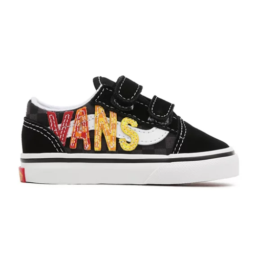Vans Kids Trainers- Old Skool Flame - Black