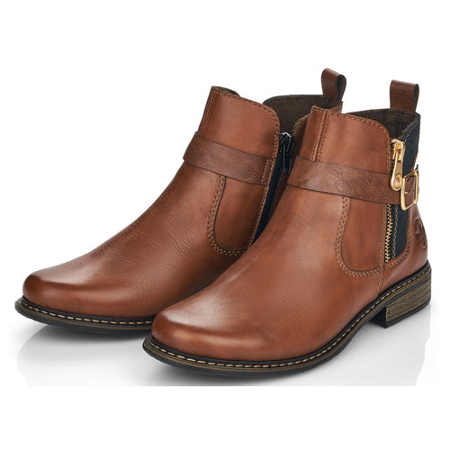 Rieker Ladies Ankle Boots - Z4959 - Brown