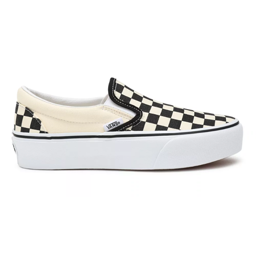 Vans Platform Trainers - Classic Checkered - Black/White