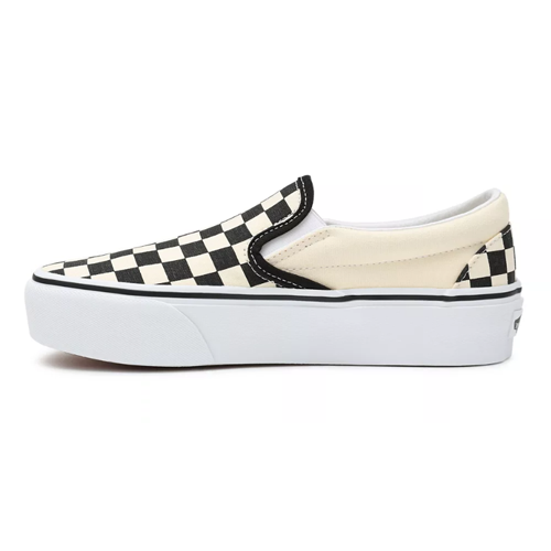 Vans Platform Trainers - Classic Checkered - Black/White