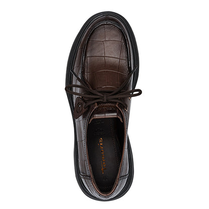 Tamaris Ladies Casual Shoes - 23627-47 - Brown Croc