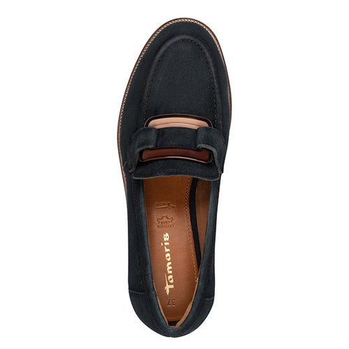 Tamaris Ladies Loafers - 24722-43 - Navy Suede