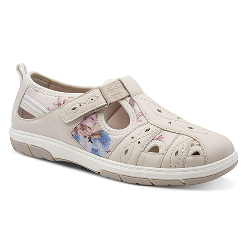 Jana Ladies T-Bar Strap Shoes - 23669-44 - Beige Multi