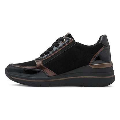 Black and brown sneaker on a white background