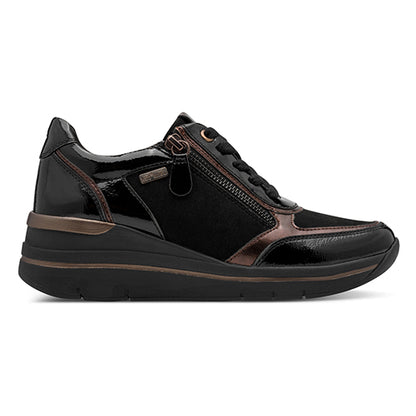 Black and brown sneaker on a white background