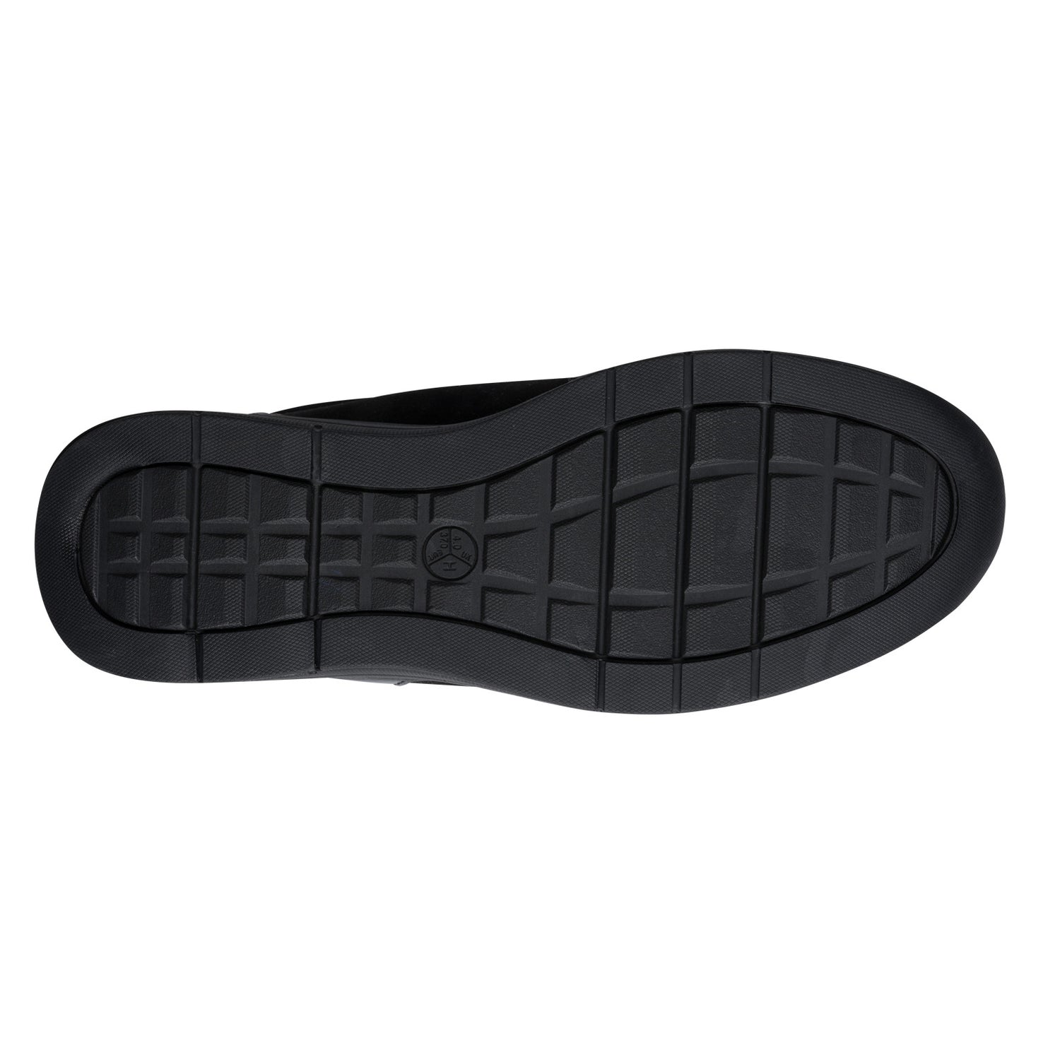 Black shoe sole on a white background