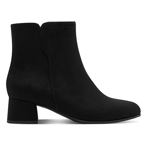 Jana  Ladies Block Heeled Ankle Boots - 25364-47 - Black Suede