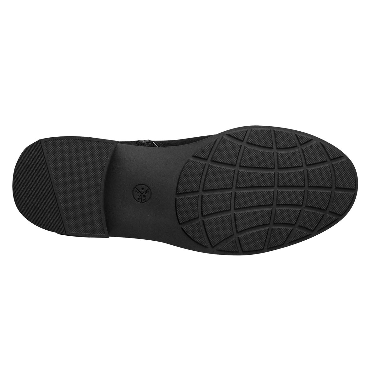 Black shoe sole on a white background