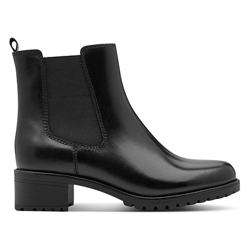 Black boot on a white background
